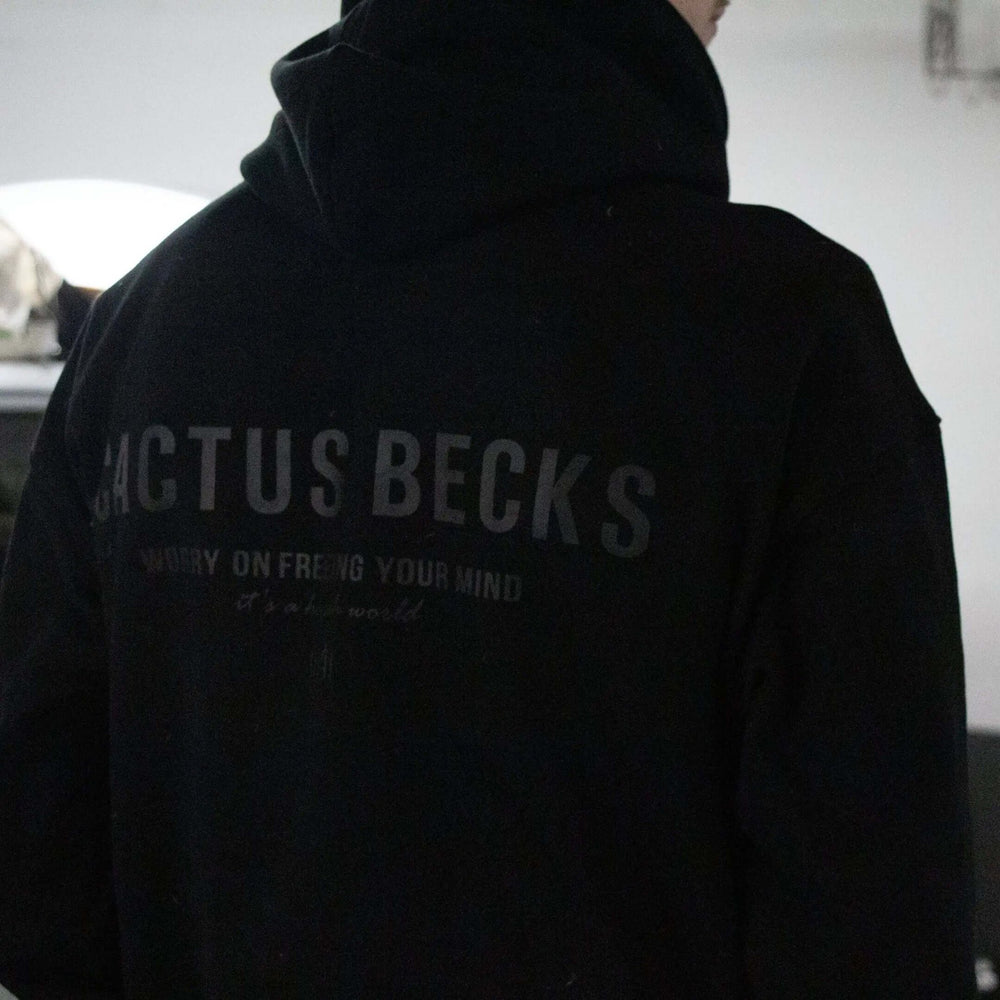 11/11 Hoodie: Black/Black - Cactus Becks