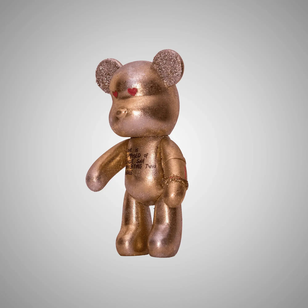 Enigma Bears #3 Heart Eyes - Collectible Art Sculpture by Cactus Becks 2
