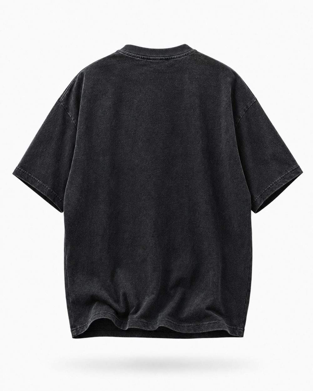 Black t-shirt on a white background