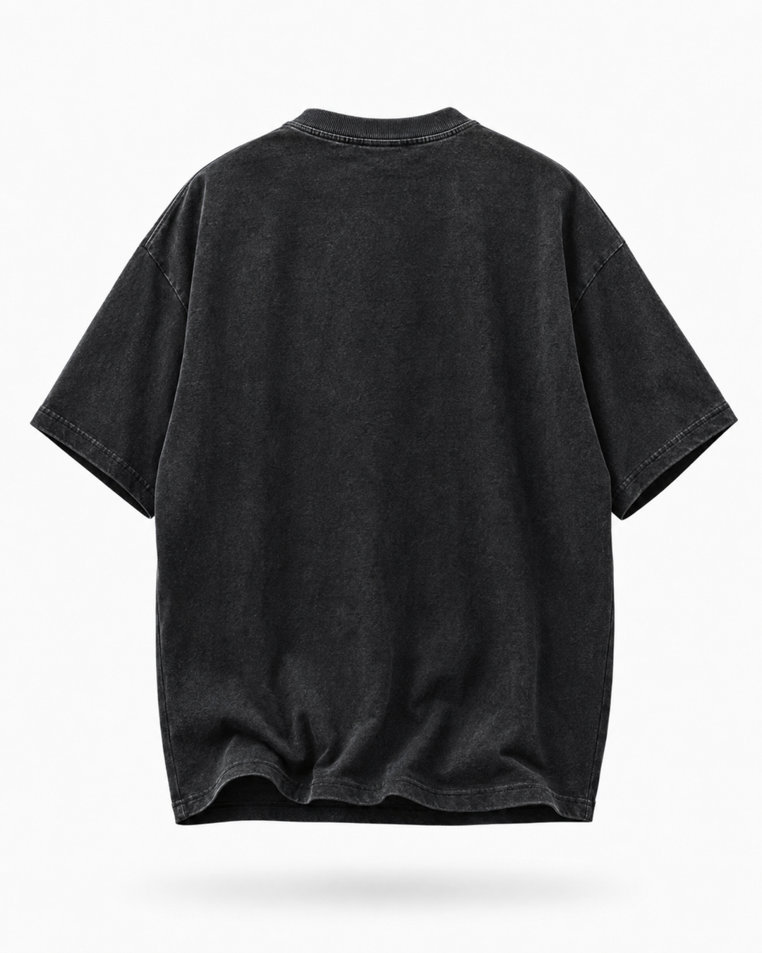 Black t-shirt on a white background