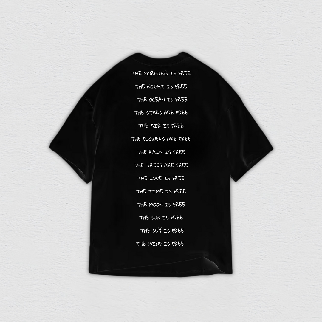 Introducing The Frog T-shirt in Black. It's made in high-end quality cotton. The distressed effects fits relaxed in the body with dropped shoulders. Iconic Cactus Becks signature at the front. The back is inspired by the lively spirit of the frog. This t-shirt is a canvas for adventure and artistic expression. The Mind Is Free.